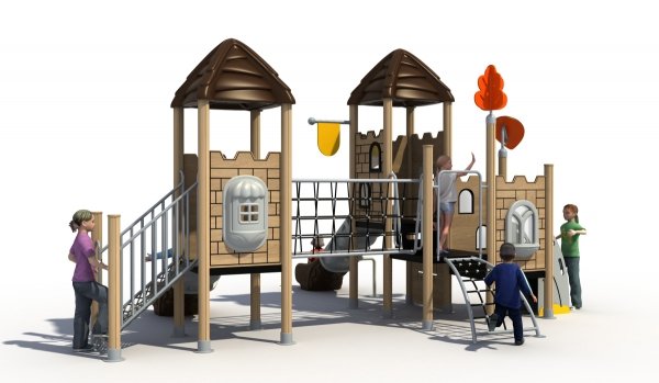 Aire de Jeux Extérieure Thème Château Médiéval – Medieval-Fortress M1 – Image 2