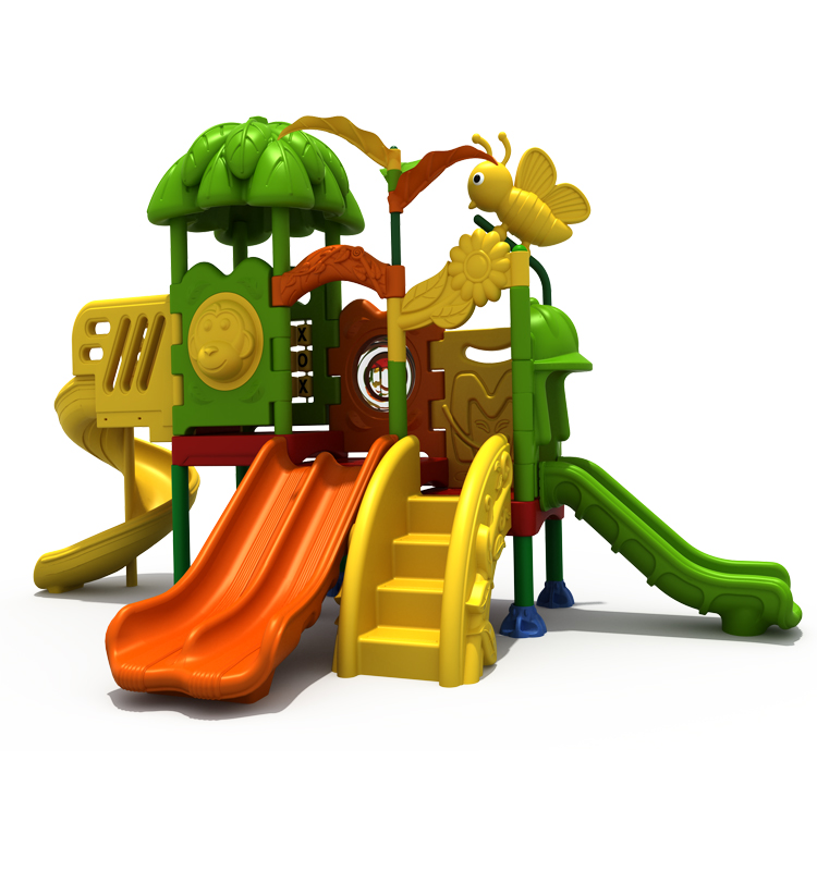 aire de jeux thématique jardin avec toboggans – bee garden junior