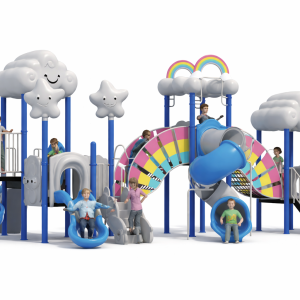 Aire de jeux pour jardin public Maroc structure nuages et arc-en-ciel UNS-0500 Univers Jouet