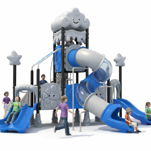 Équipement de loisirs extérieur Maroc structure nuage et toboggan spirale UNS-0503 Univers Jouet