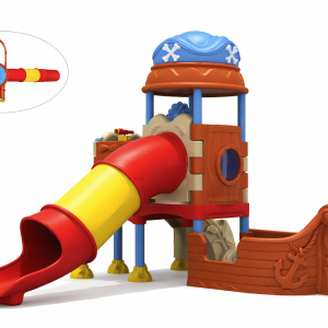 toboggan enfants UNS-00190 aire de jeux extérieure compacte avec structure ludique