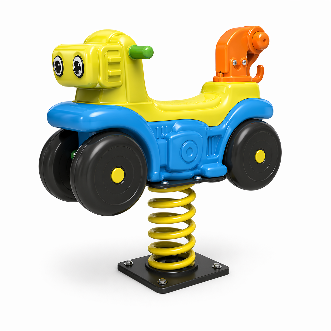 Équipement aire de jeux Maroc jeu sur ressort thématique camion bleu et jaune JR-220 Univers Jouet
