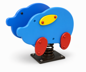 Équipement de loisirs extérieur Maroc jeu sur ressort thématique cochon bleu avec oreilles jaunes JR-227 Univers Jouet