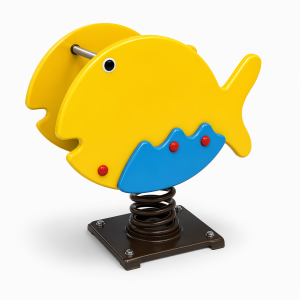 Aménagement aire de jeux Maroc jeu sur ressort thématique poisson jaune et bleu JR-228 Univers Jouet