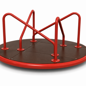Aire de jeux extérieure Maroc tourniquet rotatif à structure croisée rouge et plateau noir JR-237 Univers Jouet