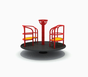 Équipement de parc pour enfants Maroc tourniquet rotatif avec deux cabines rouges et sièges jaunes JR-238 Univers Jouet