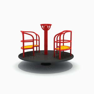 Équipement de parc pour enfants Maroc tourniquet rotatif avec deux cabines rouges et sièges jaunes JR-238 Univers Jouet