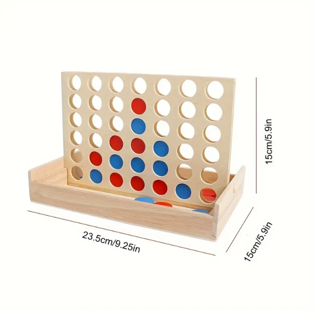 Puissance 4 en bois Jeu de société de groupe - Connecte 4 – Image 5