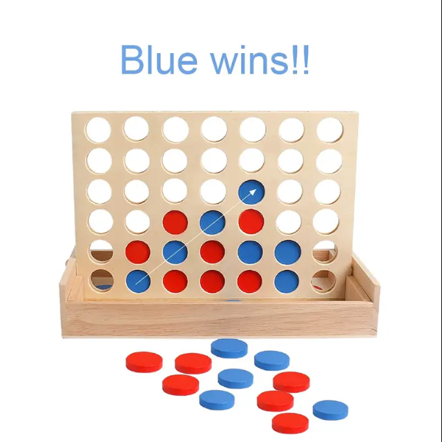 Puissance 4 en bois Jeu de société de groupe - Connecte 4 – Image 4
